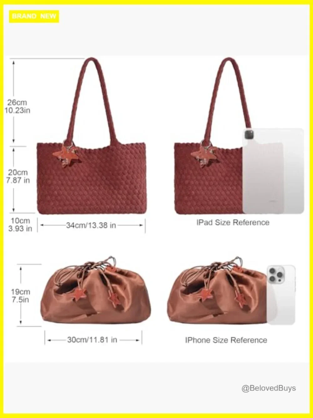 Woven Hobo Bag Large Capacity Faux Leather Shoulder Tote for Women Travel Work